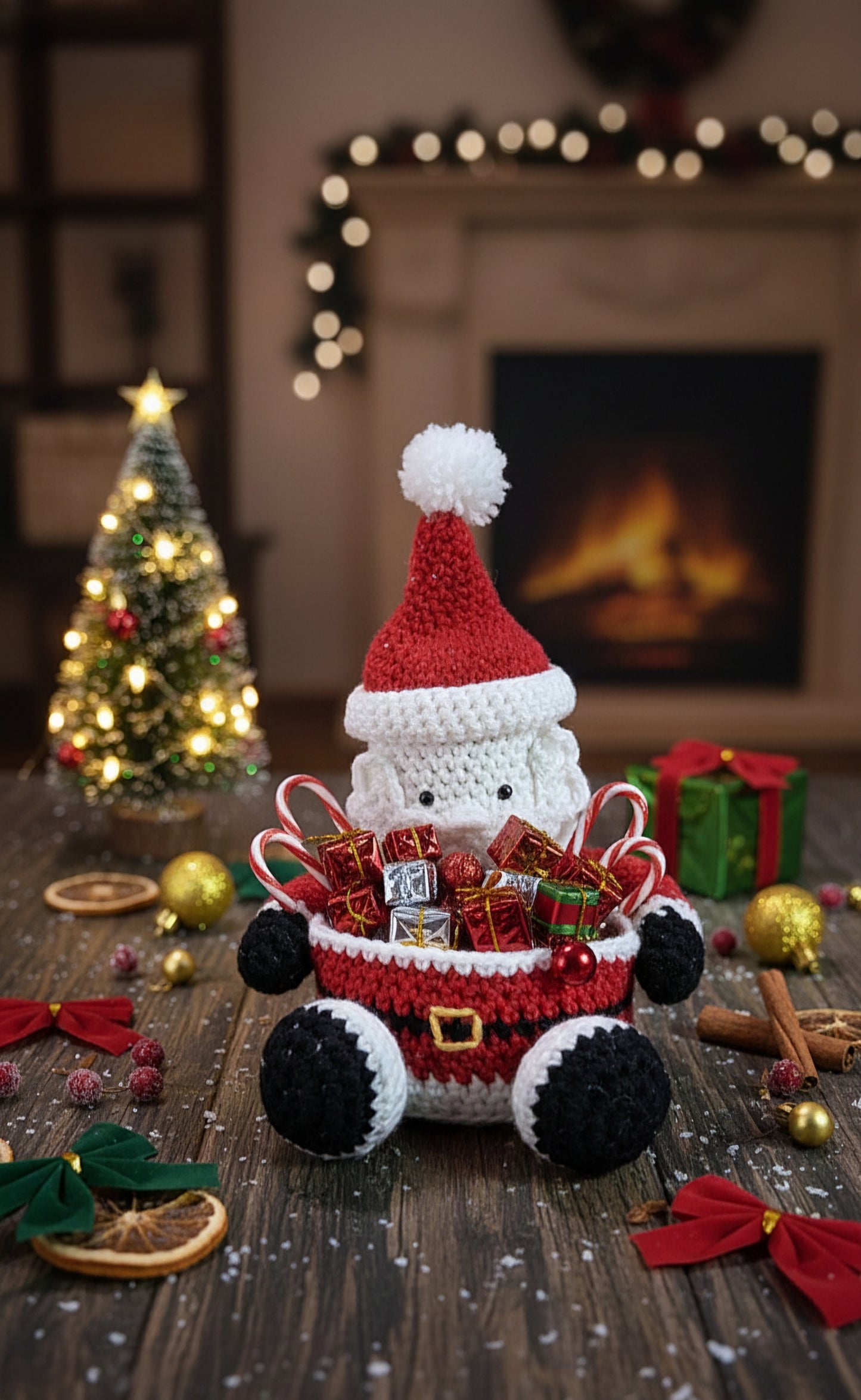 Handcrafted Santa Basket – Festive Home Décor ✨🎄