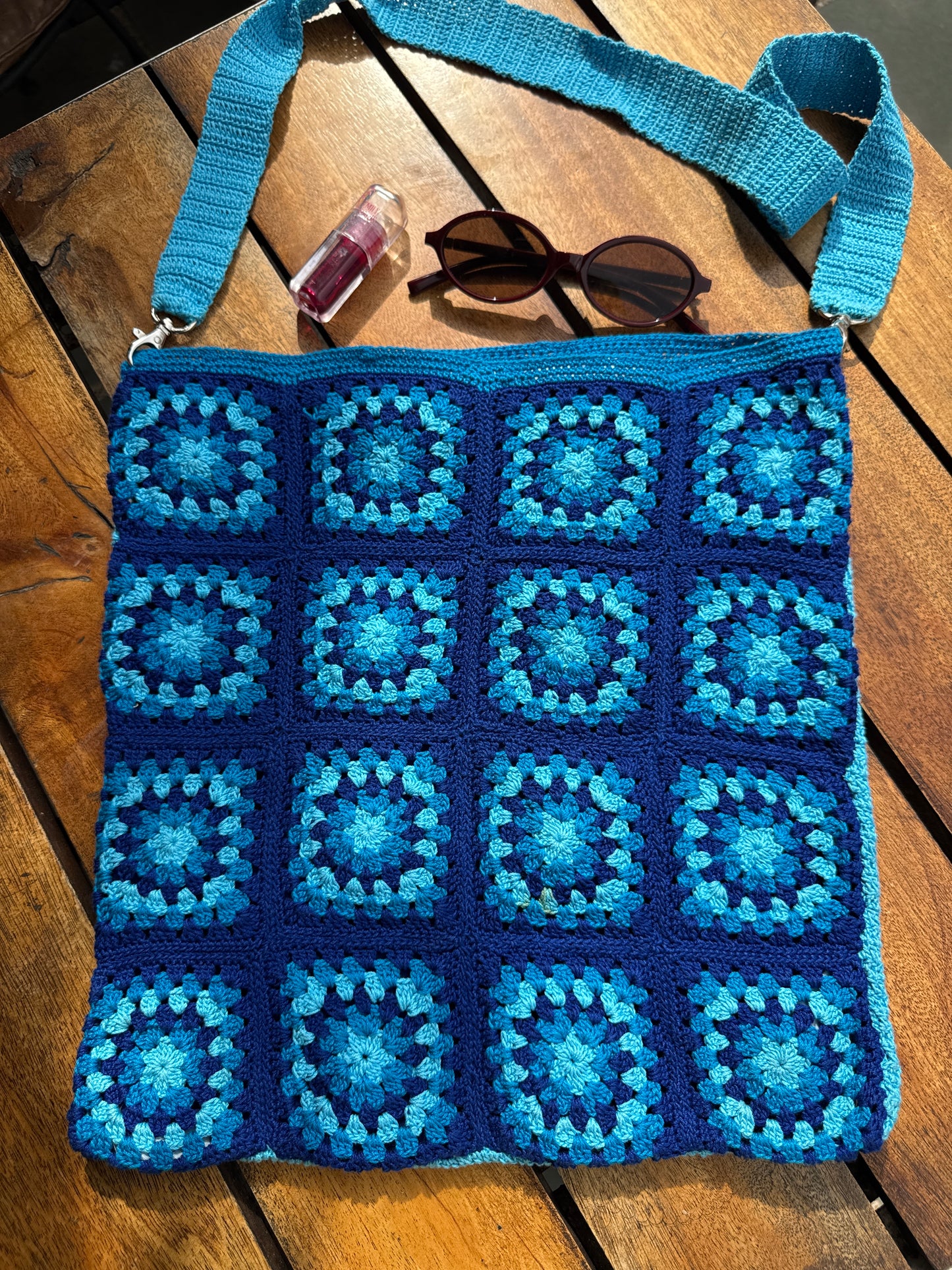 Handmade Crochet Tote Bag – Big Double-Sided Design