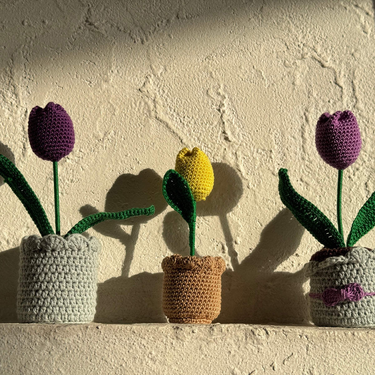 Tulip Flower Pot – Handmade Crochet ( Single )