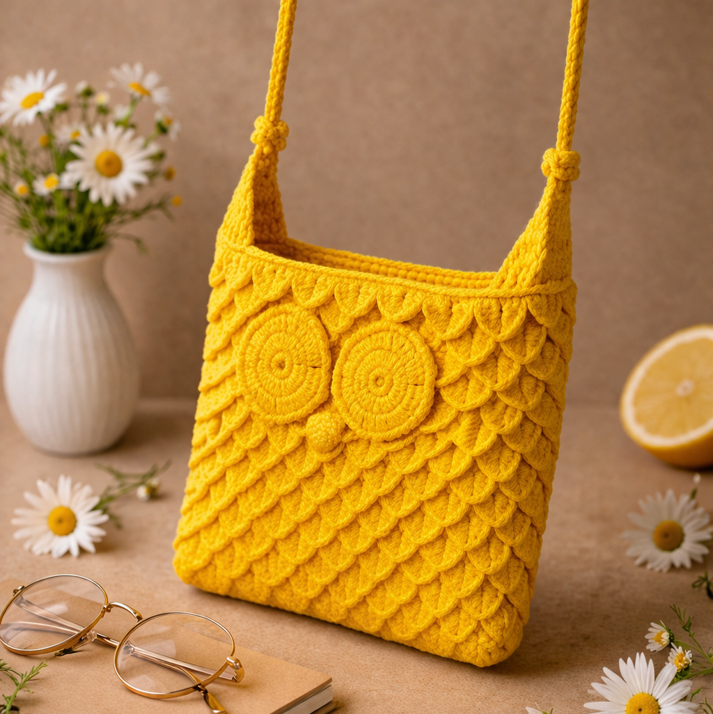 Whimsical Owl Crochet Sling 🦉👜