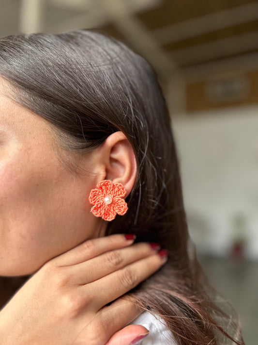 Flower Studs – Handmade Crochet