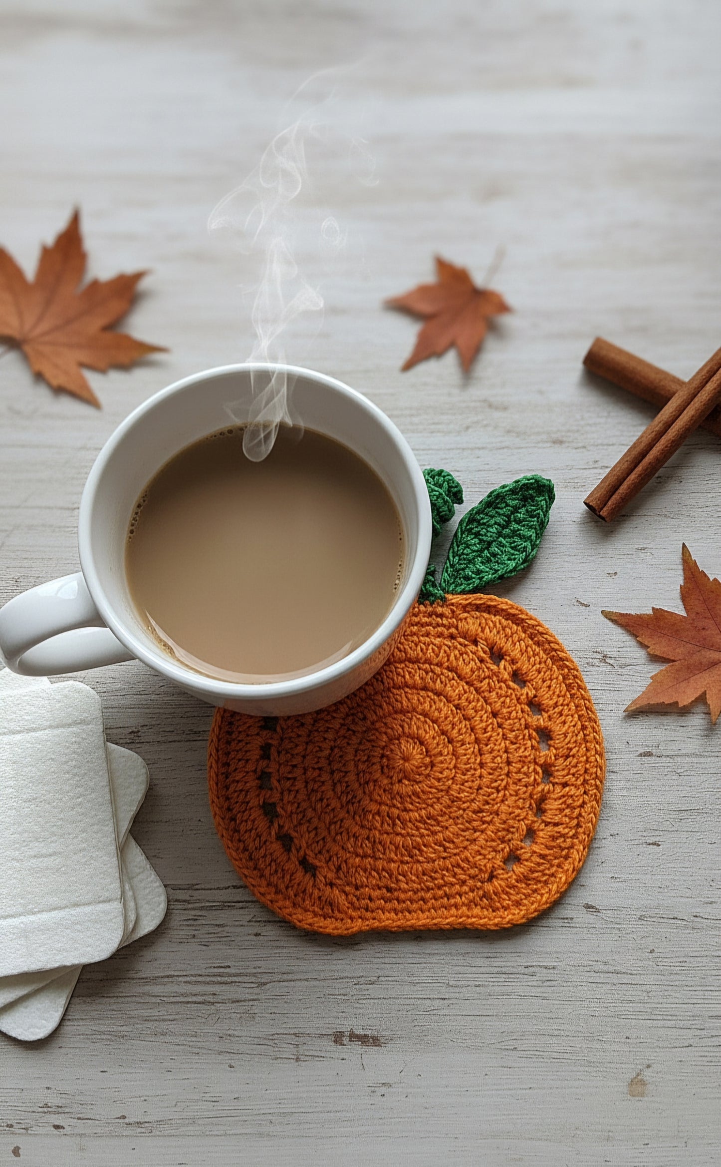 Pumpkin Crochet Coasters – Crafted with Love, Inspired by Autumn 🎃