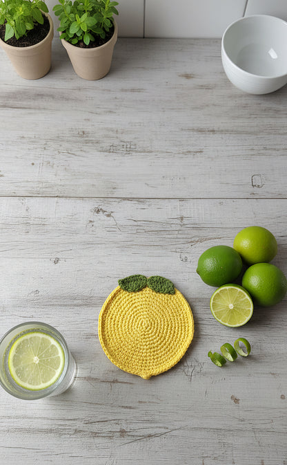 Crochet Lemon Coasters – Bringing a Splash of Sunshine to Your Table 🍋