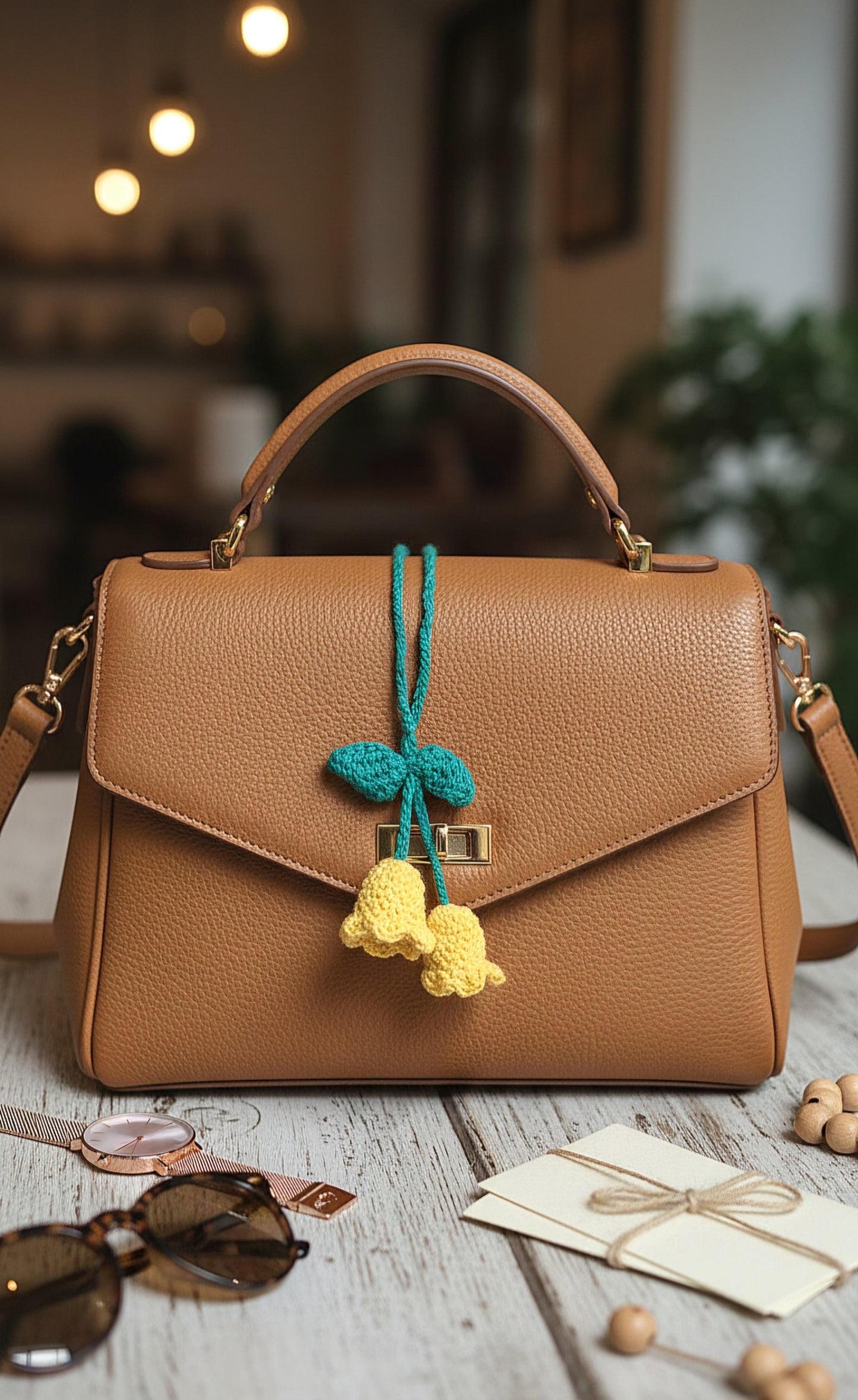 Crochet Flower Bag Charm – A Touch of Handmade Sunshine Wherever You Go 🌼👜