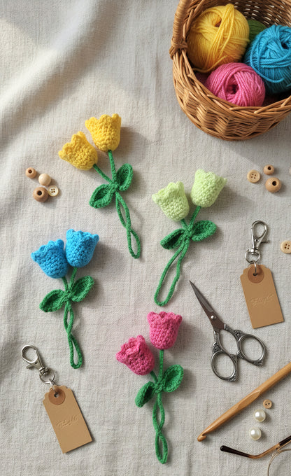 Crochet Flower Bag Charm – A Touch of Handmade Sunshine Wherever You Go 🌼👜