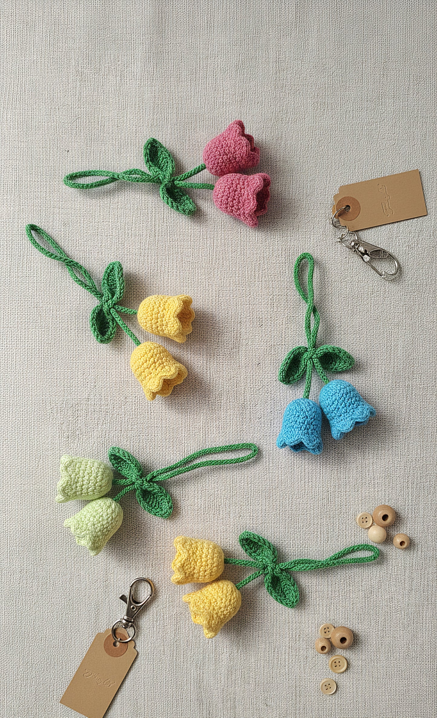 Crochet Flower Bag Charm – A Touch of Handmade Sunshine Wherever You Go 🌼👜