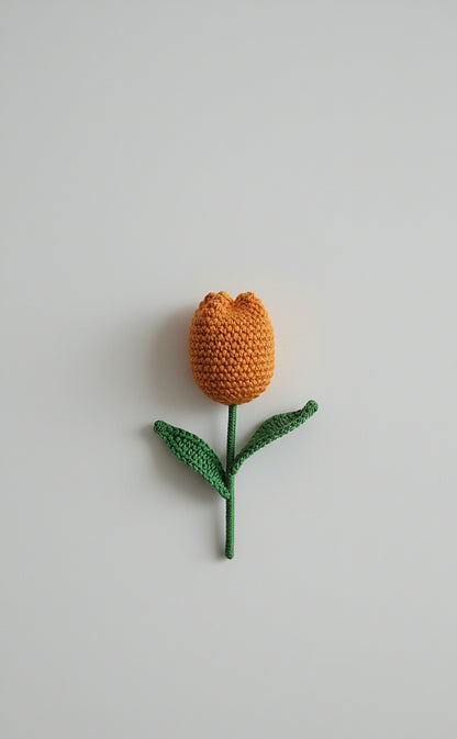 Crochet Tulip Fridge Magnet – Graceful Décor for Every Space 🌷