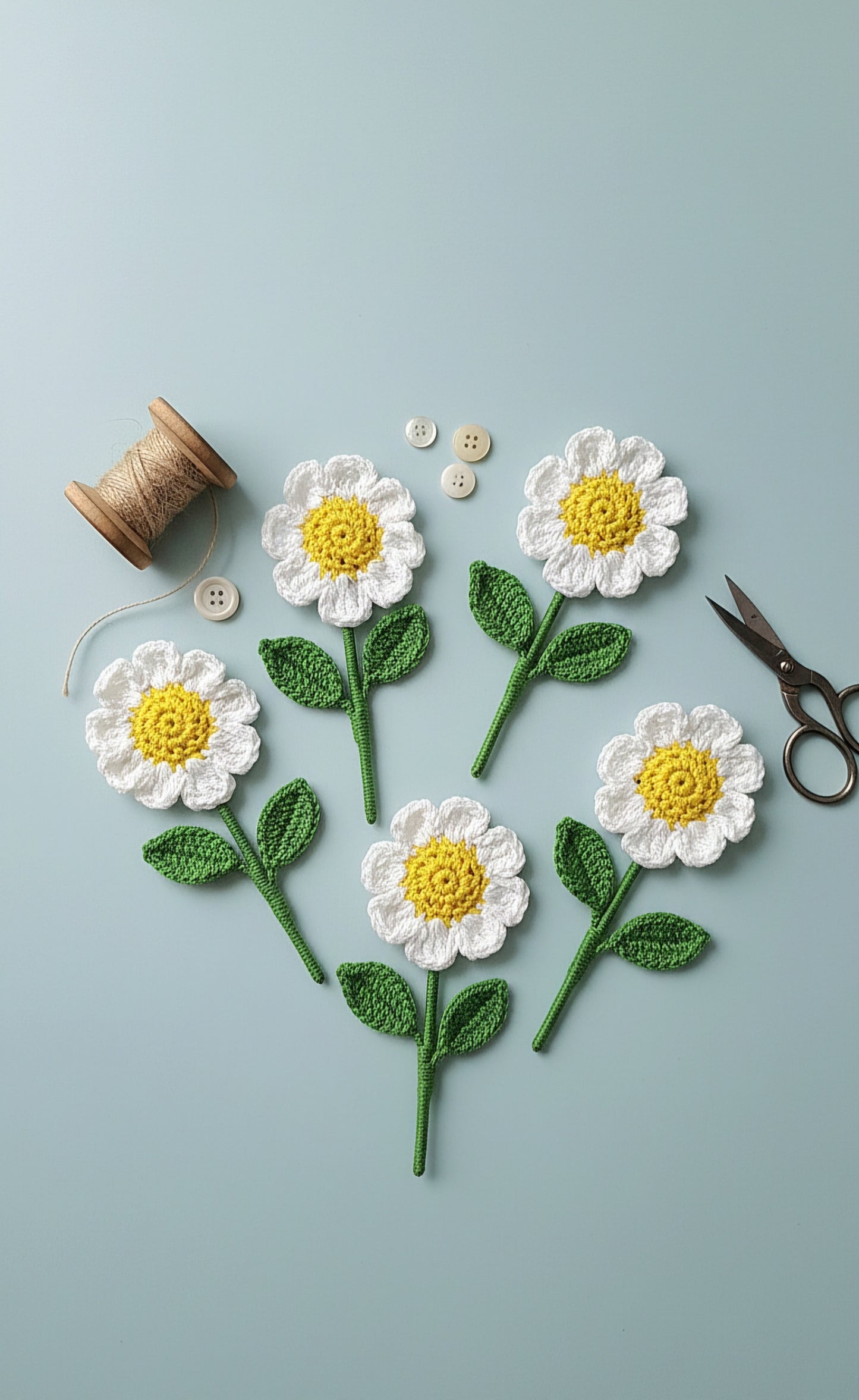 Blooming Daisy Crochet Fridge Magnet - Nature-Inspired Charm for Your Fridge 🌼