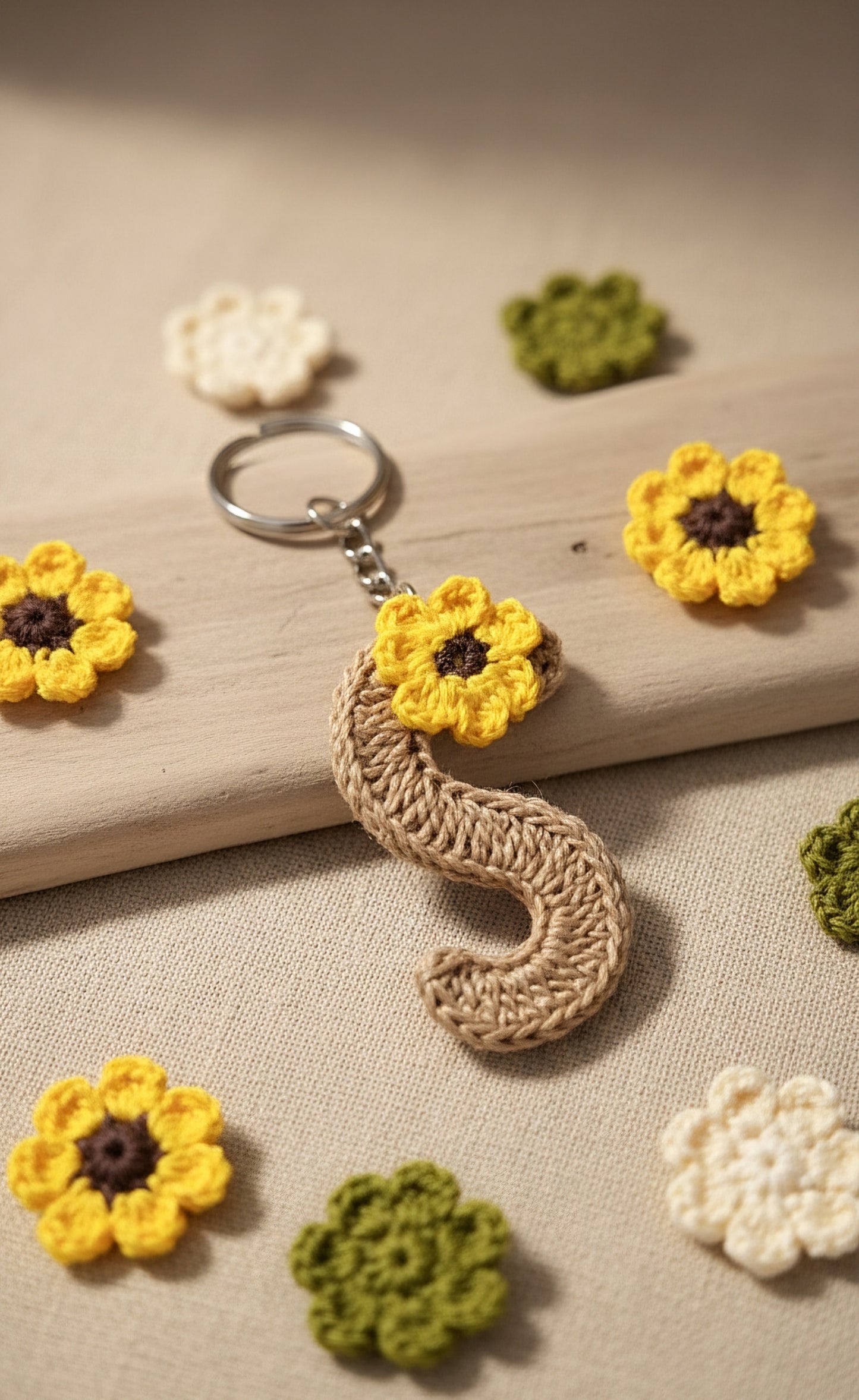 Crochet Alphabet Charm Keychain – Personalized Flair for Your Accessories 🔠💛
