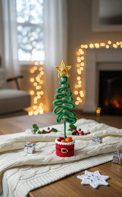 Crochet Christmas Tree – Handcrafted Spiral Tree Décor