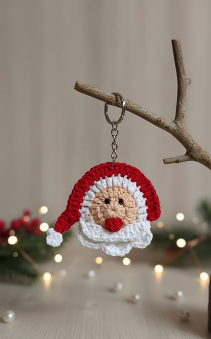 Handcrafted Santa Keychain – Perfect Christmas Gift