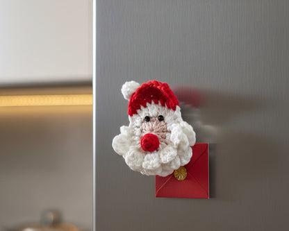 Crochet Santa Fridge Magnet 🎀🎁