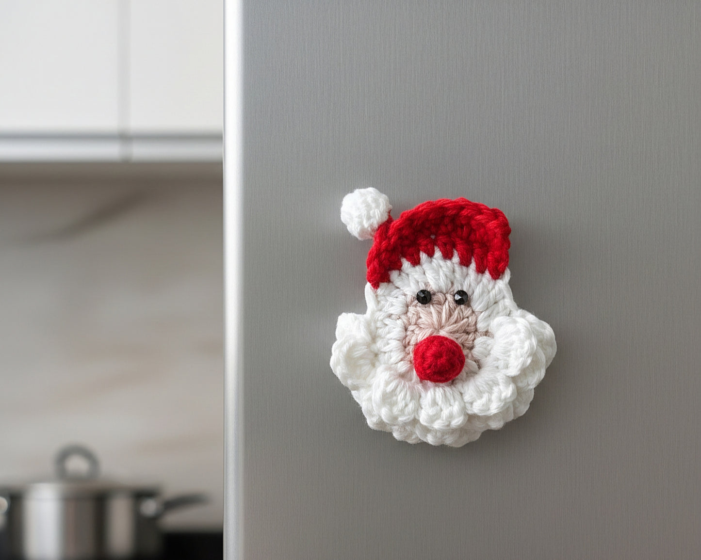 Crochet Santa Fridge Magnet 🎀🎁