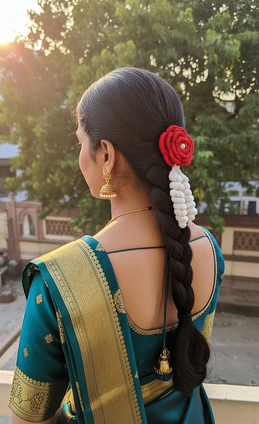 Elegant Crochet Gajra - A Touch of Traditional Grace