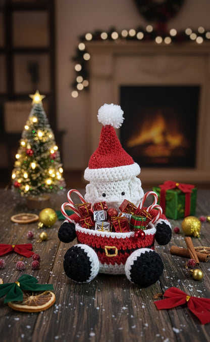 Handcrafted Santa Basket – Festive Home Décor ✨🎄