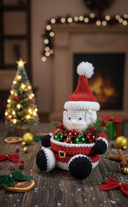 Handcrafted Santa Basket – Festive Home Décor ✨🎄