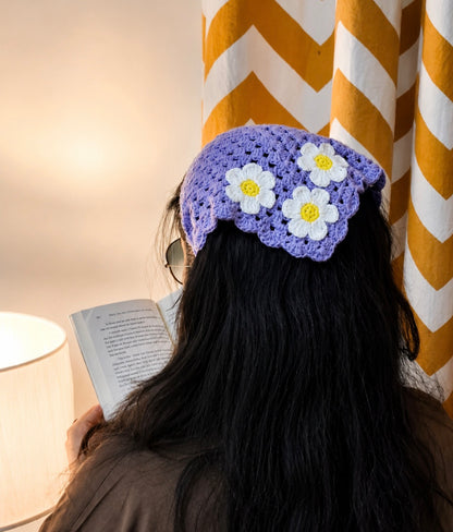 Crochet Flower Bandana 🌼