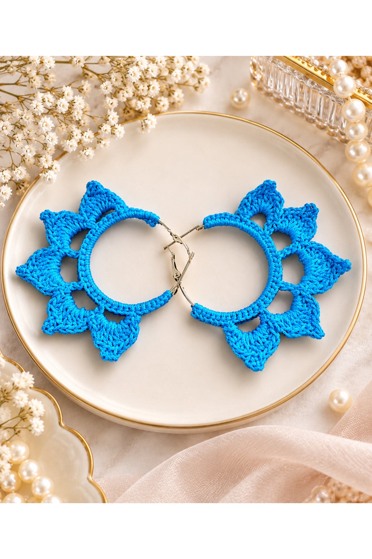 Crochet Floral Earrings 🌸