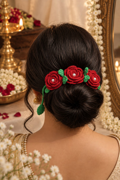 Crochet Bun Gajra 🌹