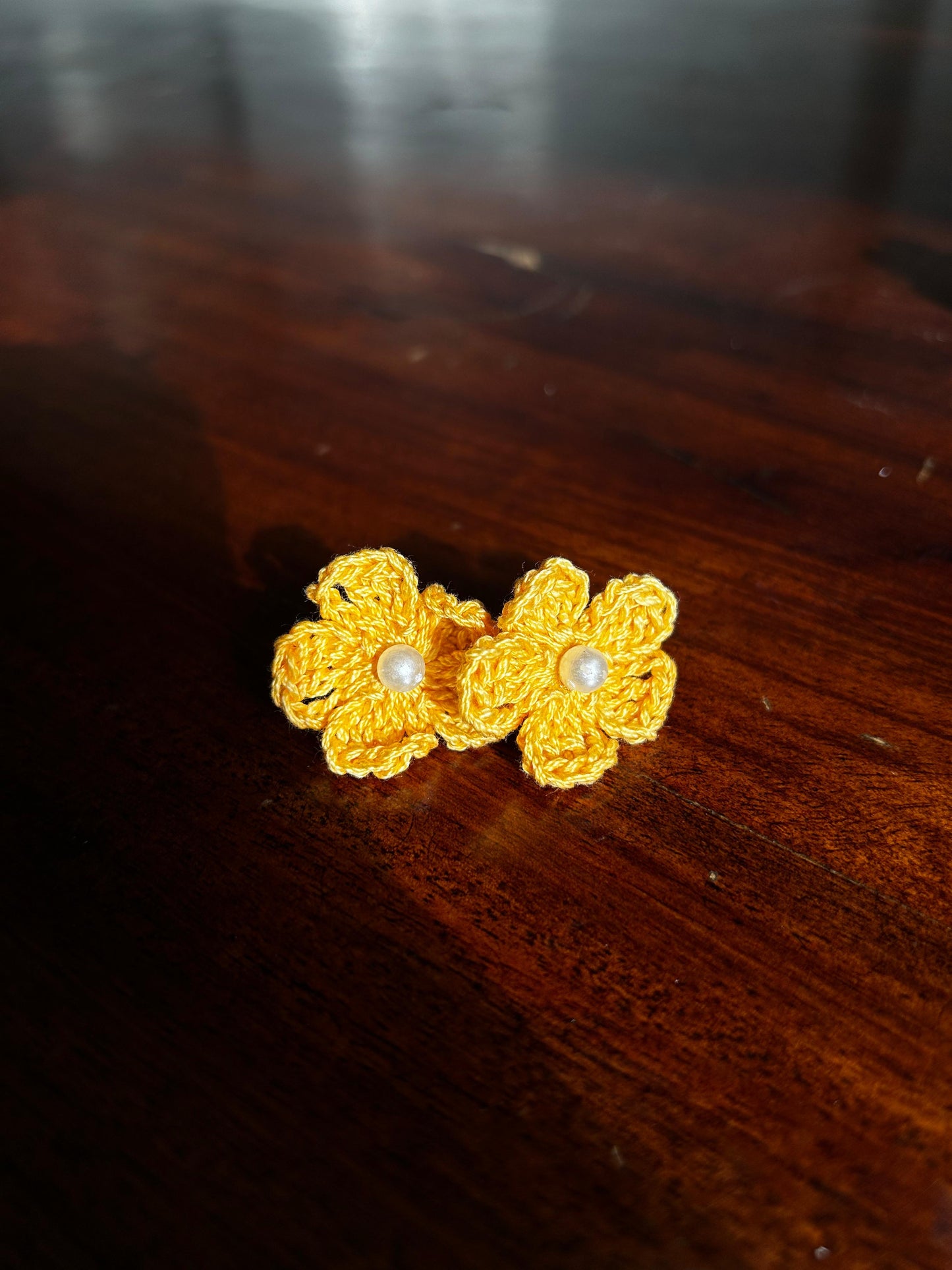 Flower Studs – Handmade Crochet