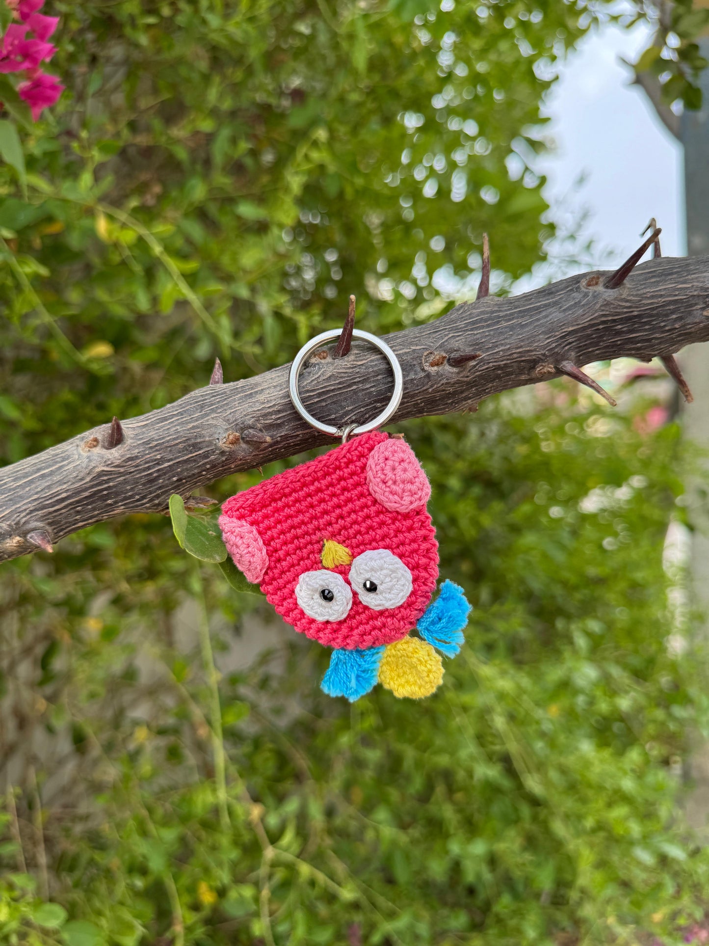 Owl Keychain – Handmade Crochet