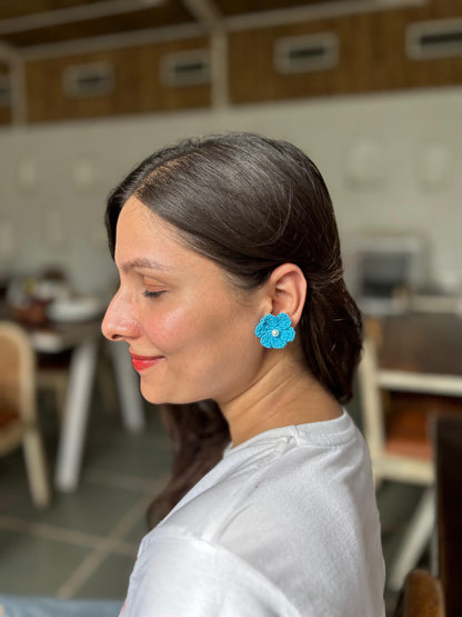 Flower Studs – Handmade Crochet