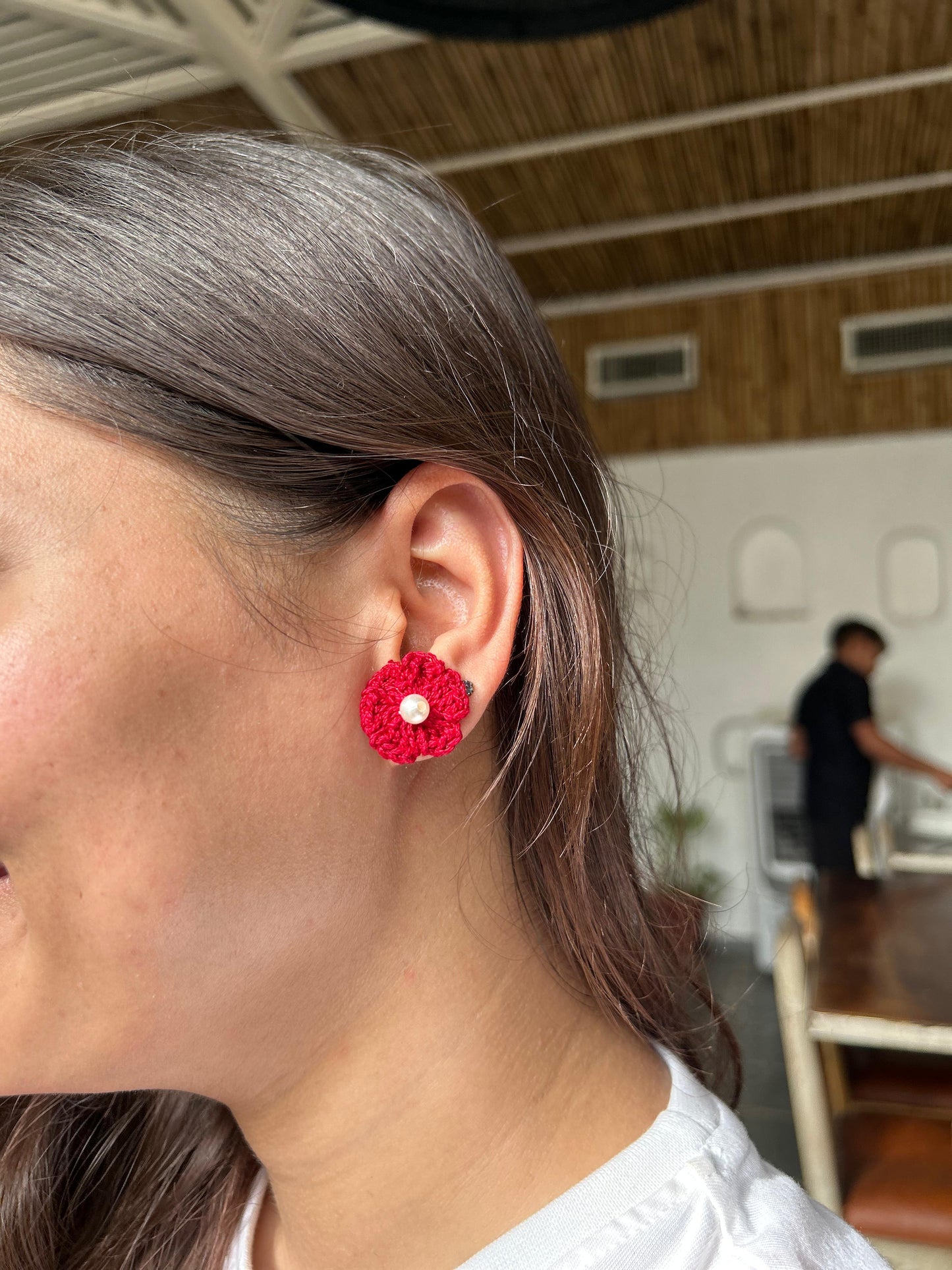 Flower Studs – Handmade Crochet