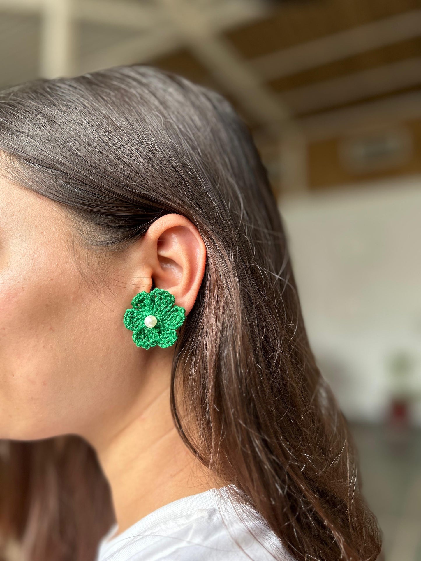 Flower Studs – Handmade Crochet