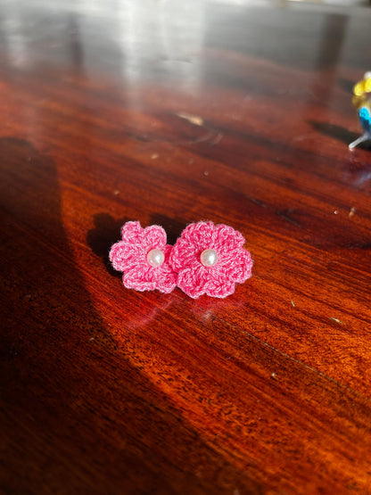Flower Studs – Handmade Crochet