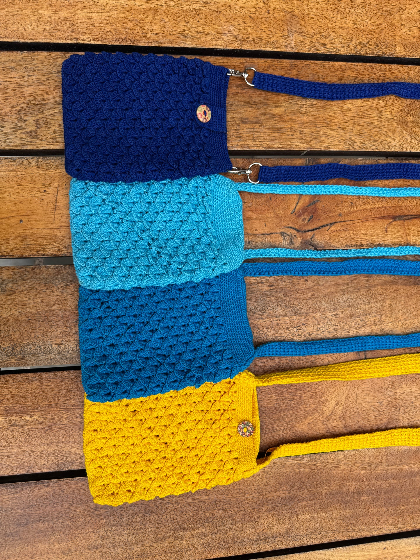 Handcrafted Crochet Sling Bag – Crocodile Stitch