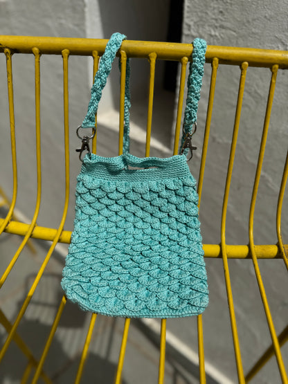 Handcrafted Crochet Sling Bag – Crocodile Stitch
