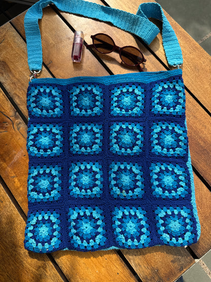 Handmade Crochet Tote Bag – Big Double-Sided Design