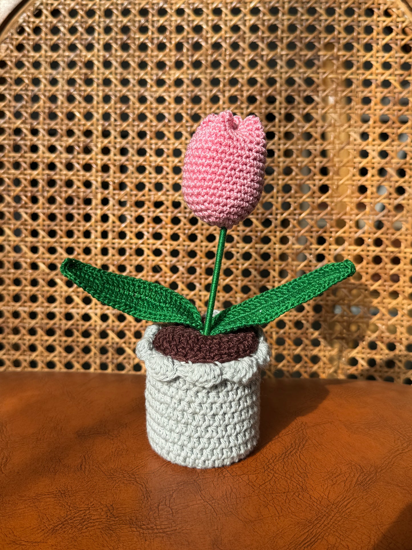Tulip Flower Pot – Handmade Crochet ( Single )