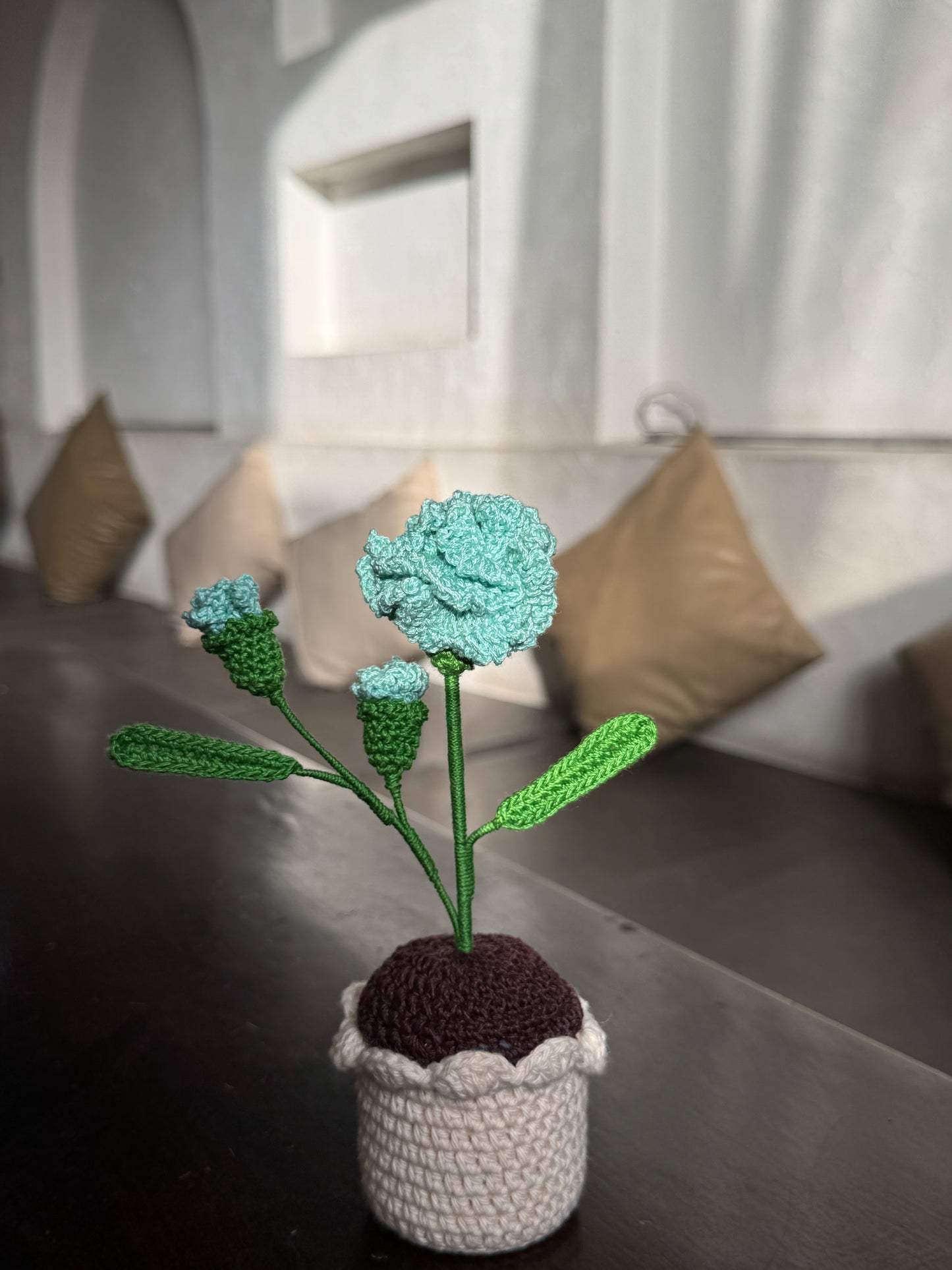Marigold Small Flower Pot – Handmade Crochet
