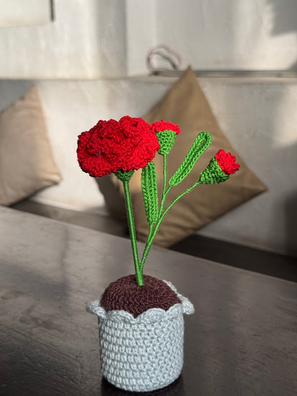 Marigold Small Flower Pot – Handmade Crochet