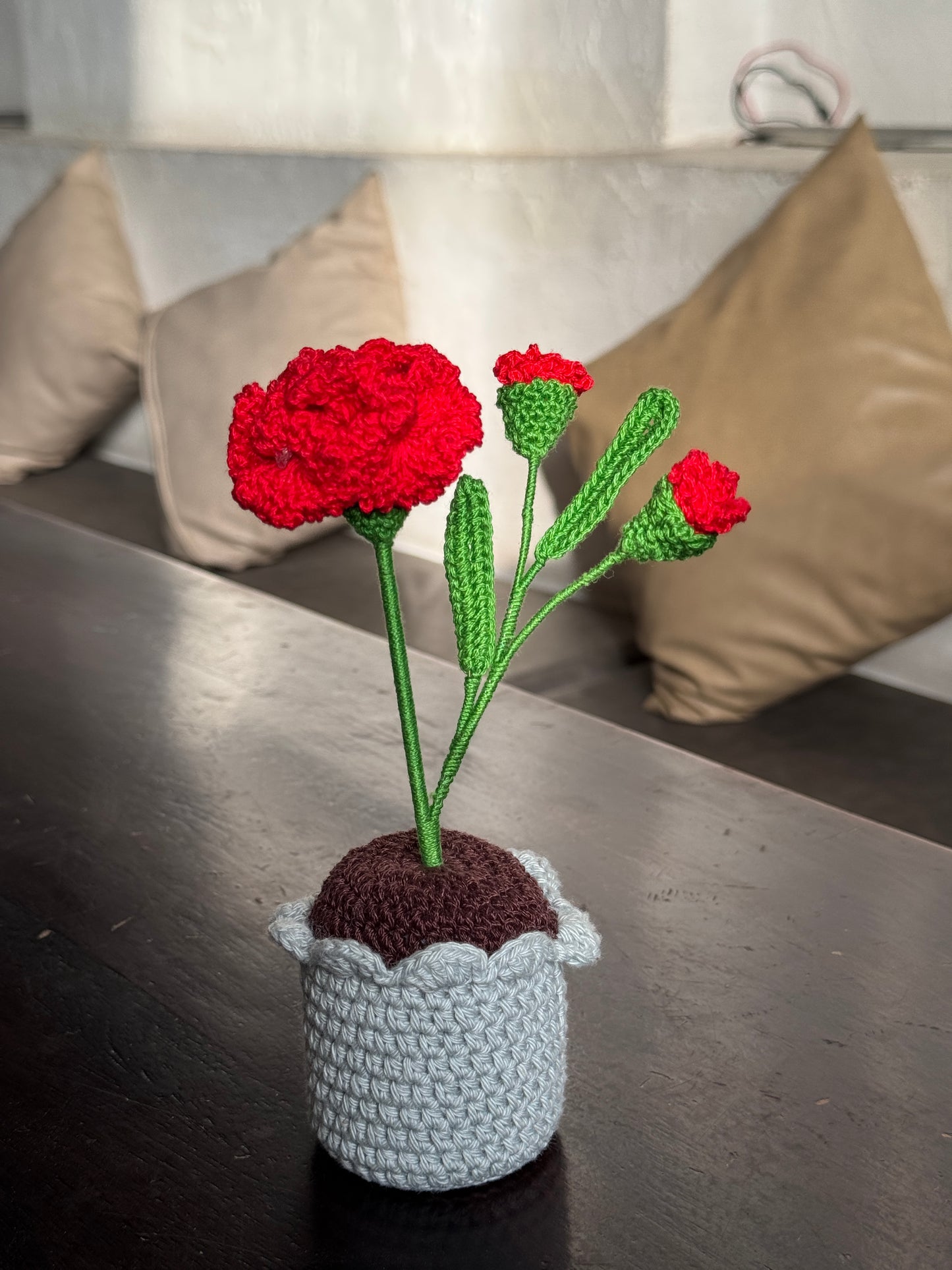 Marigold Small Flower Pot – Handmade Crochet