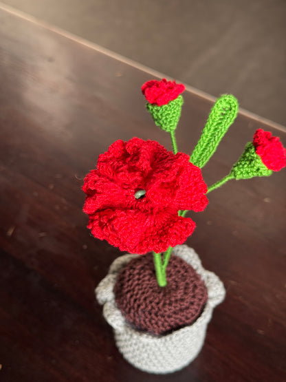 Marigold Small Flower Pot – Handmade Crochet