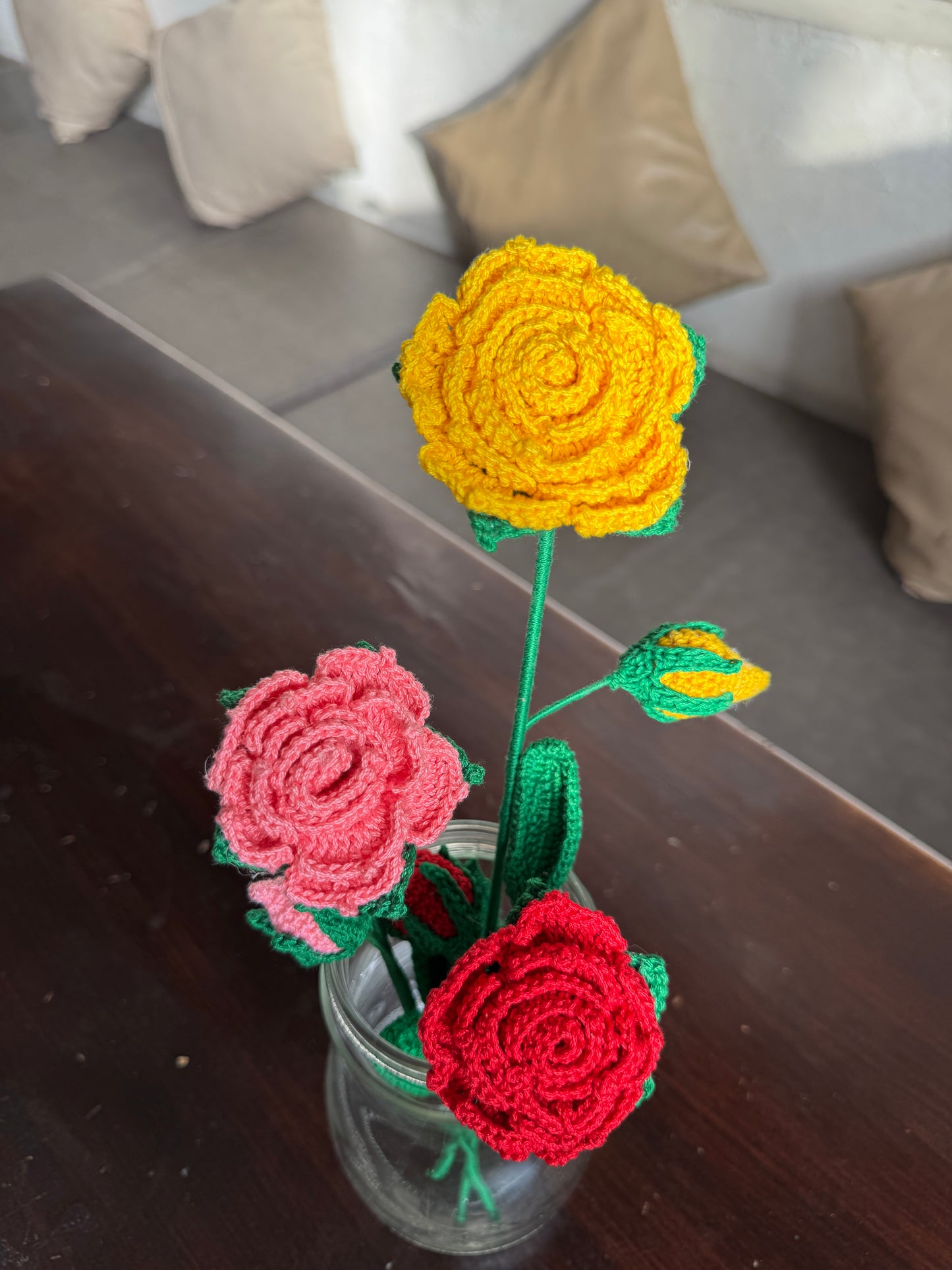 Rose Flower Pot – Handmade Crochet