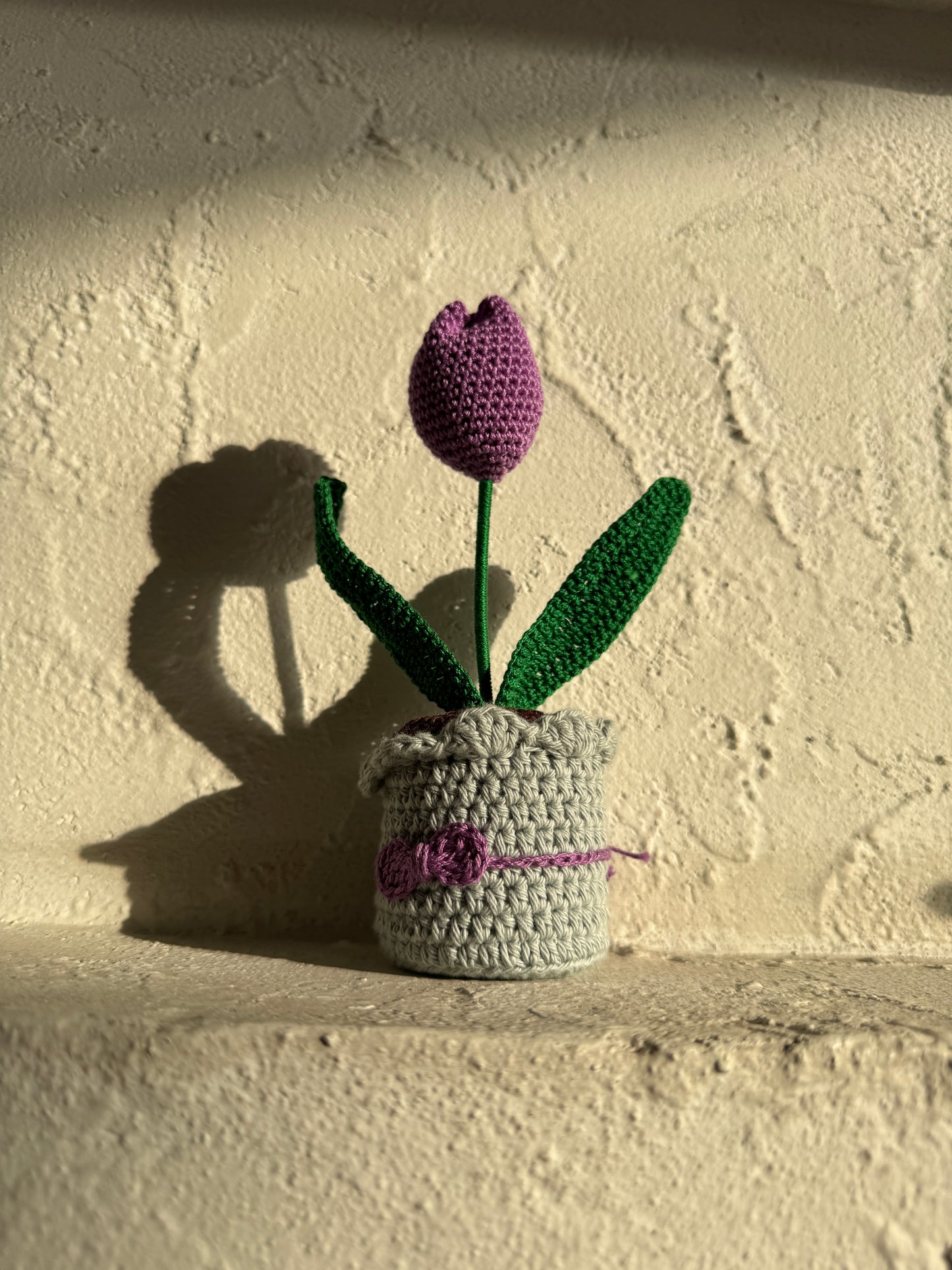 Tulip Flower Pot – Handmade Crochet ( Single )