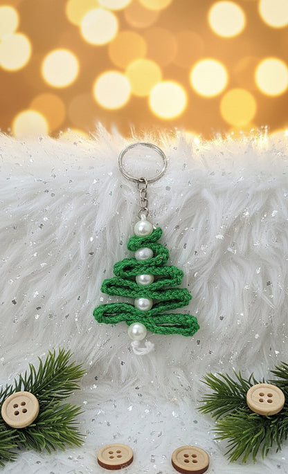 Crochet Christmas Tree Keychain 🎀🎄