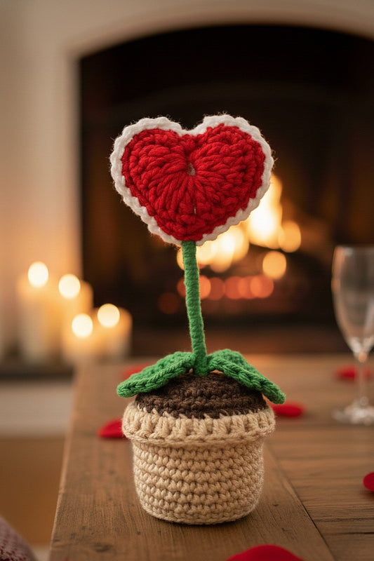 Crochet Heart Pot – Home Décor & Gifting Essential 💕