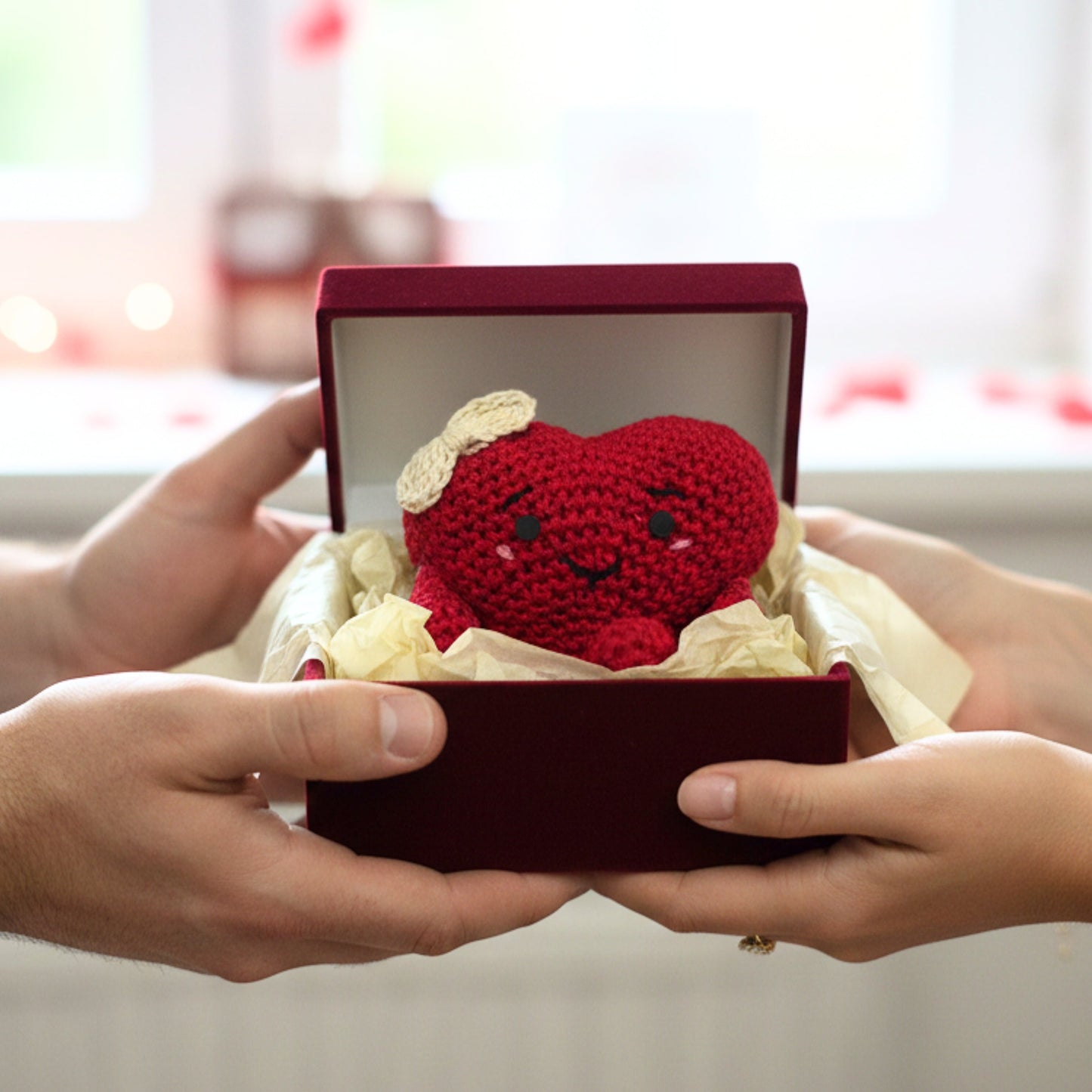 Mini Crochet Heart Plushie – Unique Handmade Gift for Loved Ones ❤️✨