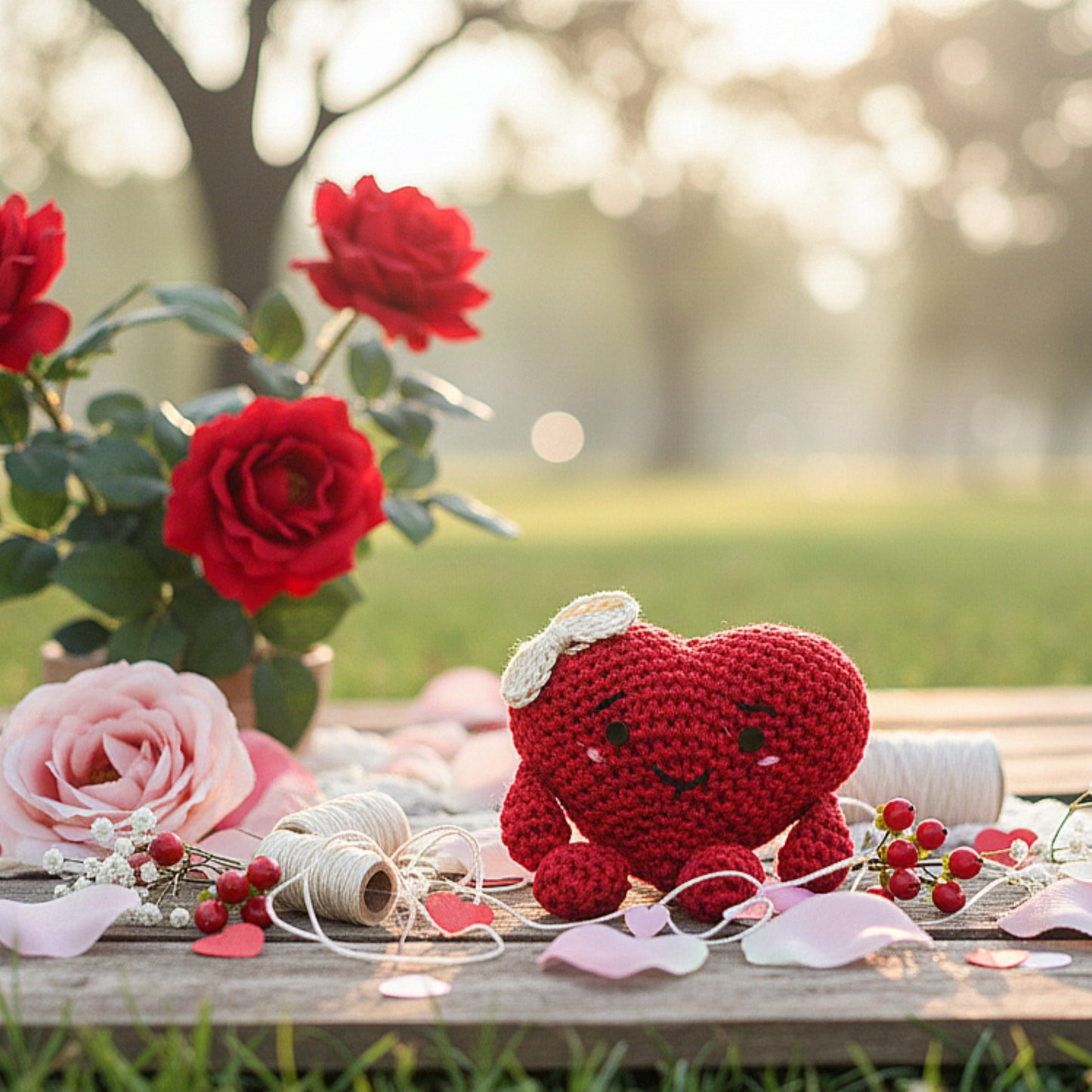 Mini Crochet Heart Plushie – Unique Handmade Gift for Loved Ones ❤️✨