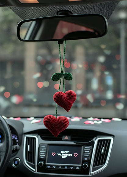 Crochet Heart Car Décor ❤️