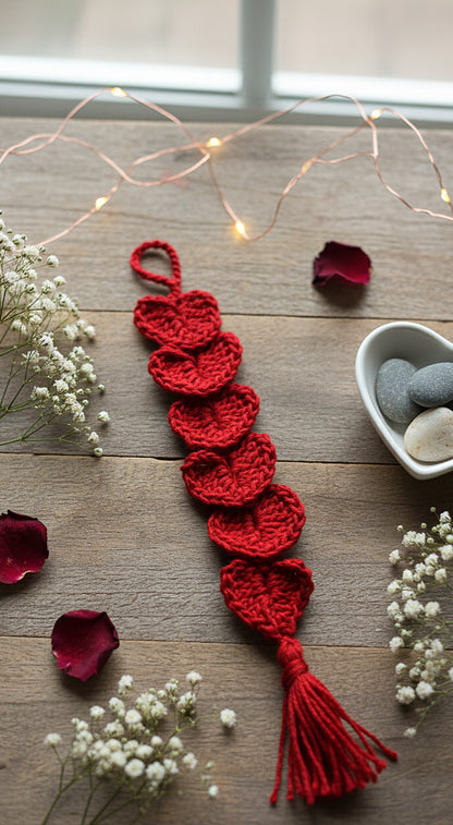Crochet Heart Bookmark for Book Lovers 📚🎁