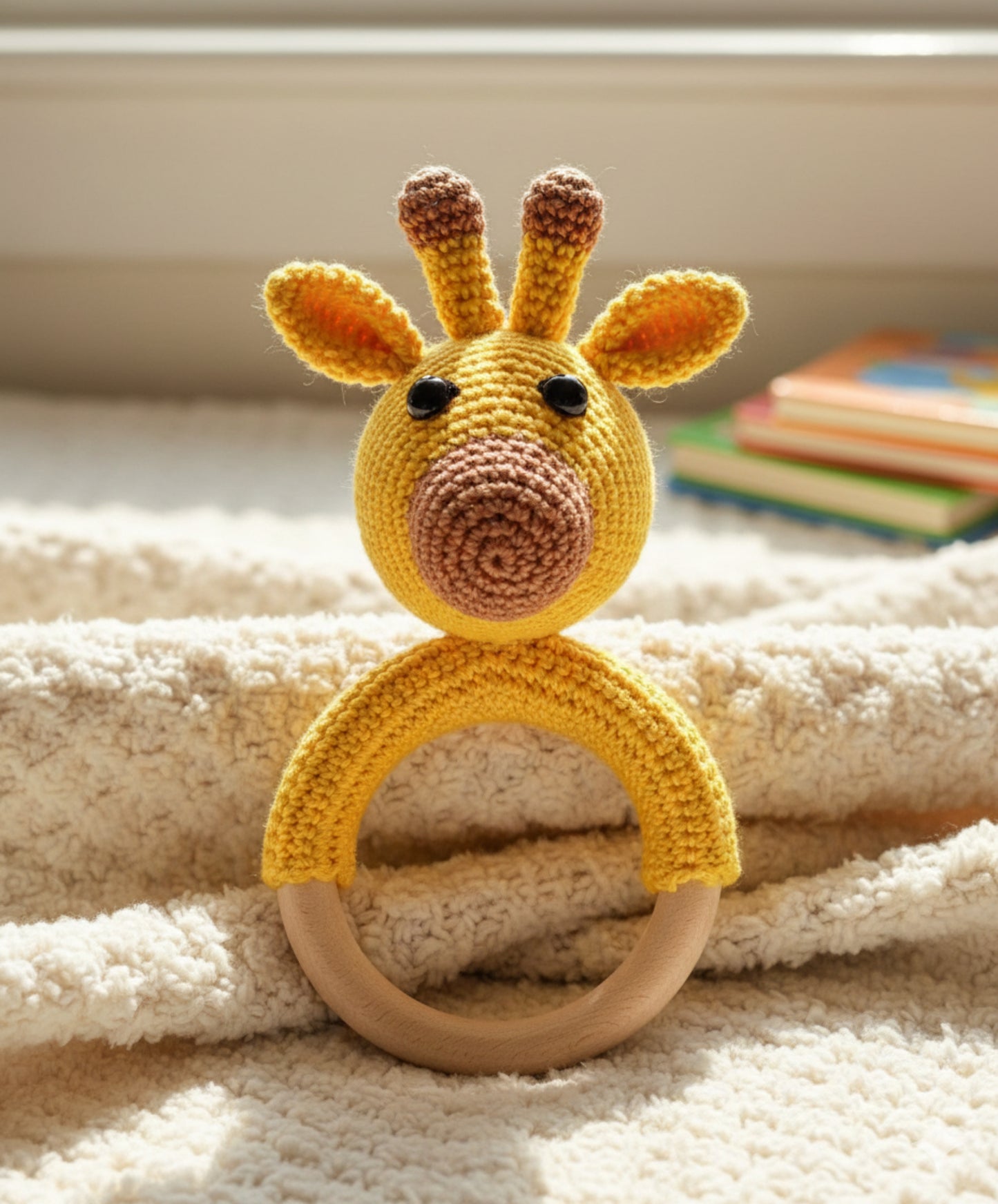 Crochet Giraffe Baby Teether 🦒💛