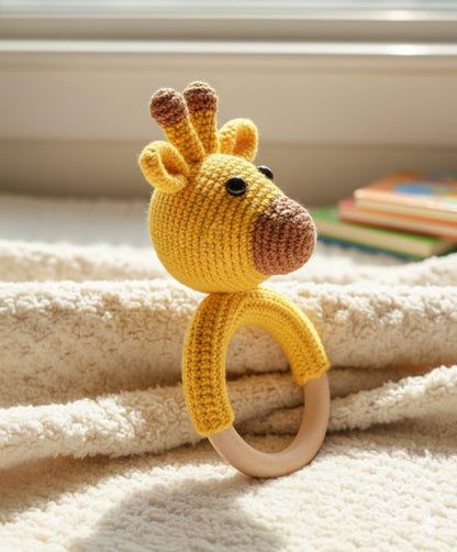 Crochet Giraffe Baby Teether 🦒💛