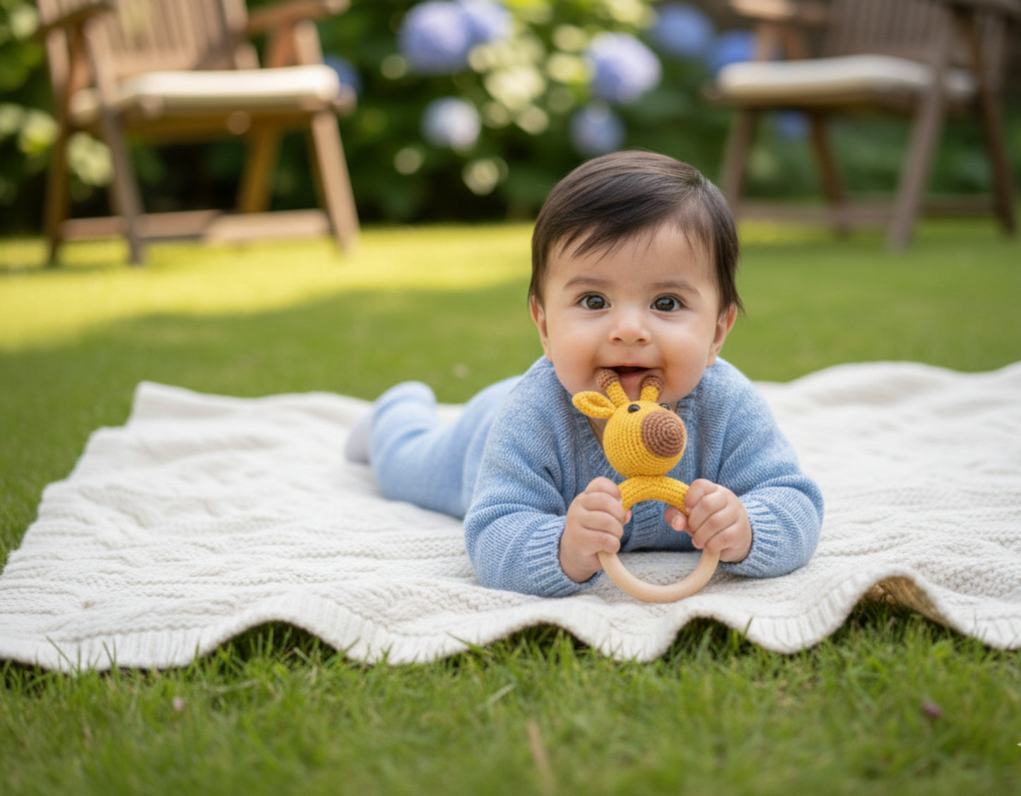 Crochet Giraffe Baby Teether 🦒💛
