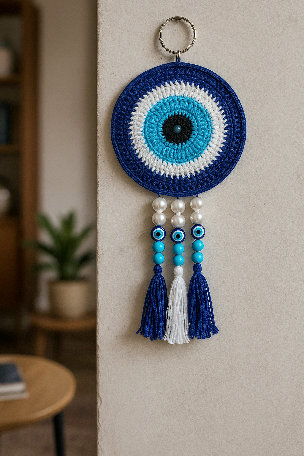 Evil Eye Crochet Dreamcatcher - A Symbol of Protection & Peace 🧿