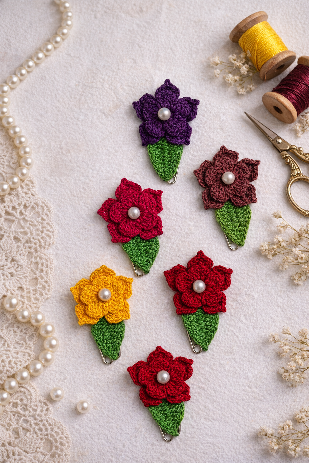 Bloom Leaf Saree Pins 🌸